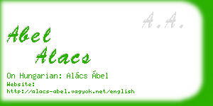 abel alacs business card