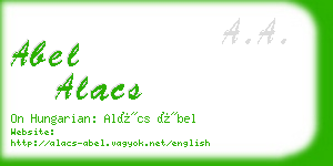 abel alacs business card